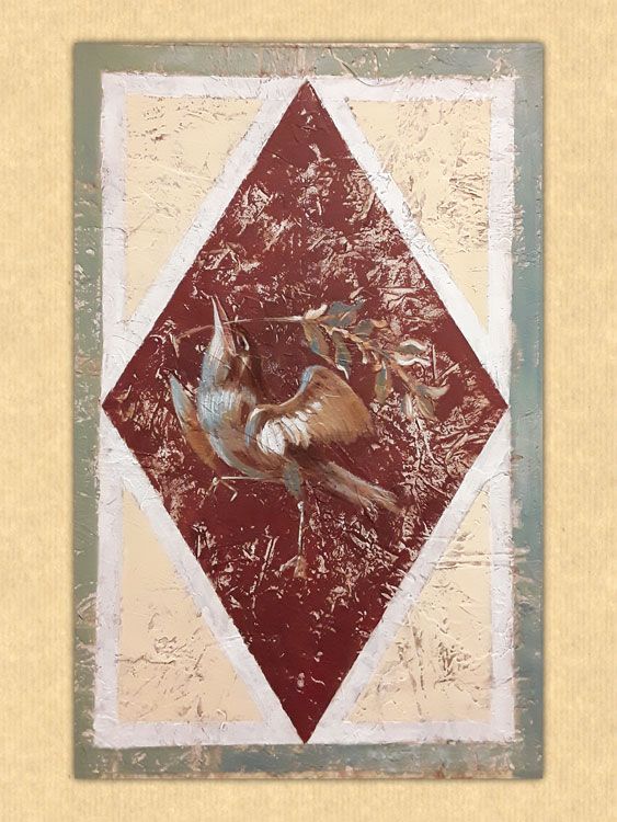 Peinture | Oiseau "Parisien"